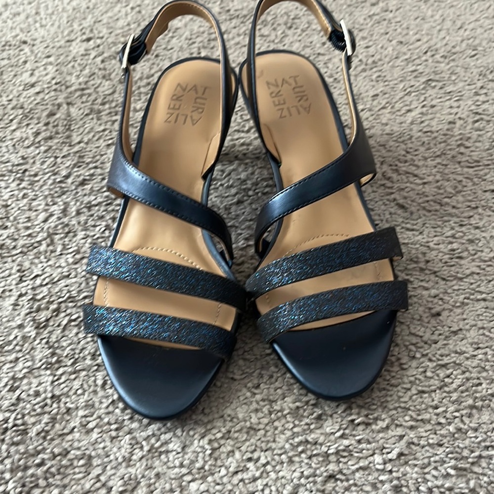 COPY - Naturalizer Taimi Formal Sandal - Navy Metallic/Glitter